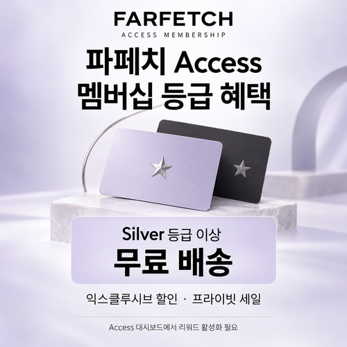 파페치 Access 멤버십 등급 쿠폰